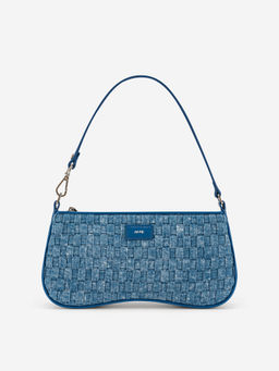 JW PEI - Eva Shoulder Handbag Blue Denim Weave