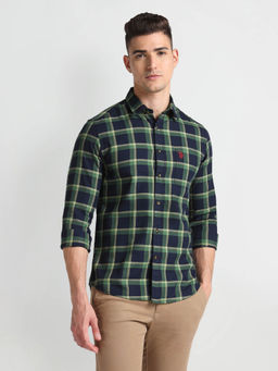 U.S. POLO ASSN. - Tartan Checks Herringbone Casual Shirt Green