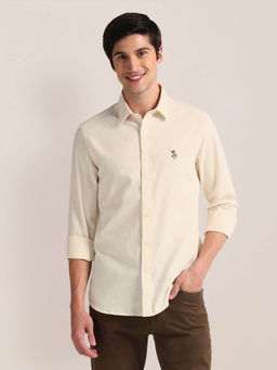 U.S. POLO ASSN. - Vertical Stripes Regular Fit Casual Shirt Yellow