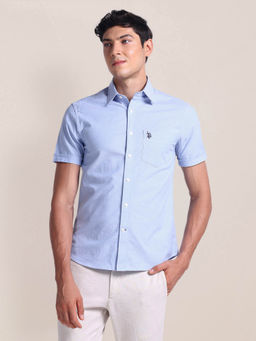 U.S. POLO ASSN. - Regular Fit Oxford Casual Shirt Blue