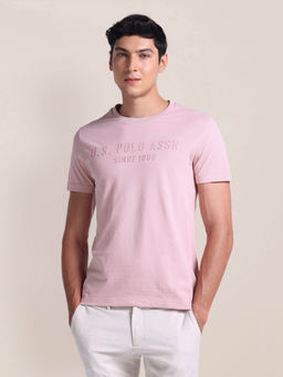U.S. POLO ASSN. - Brand Print Slim Fit T-shirt Pink