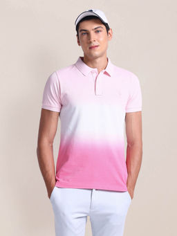 U.S. POLO ASSN. - Slim Fit Ombre Polo T-Shirt Pink