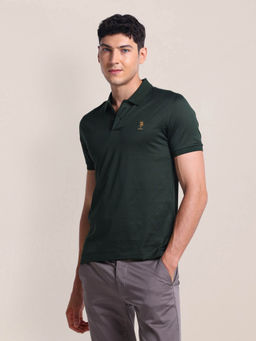 U.S. POLO ASSN. - Printed Slim Fit Polo T-Shirt Green
