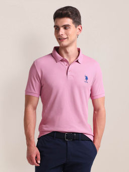U.S. POLO ASSN. - Liquid Cotton Slim Polo T-Shirt Pink