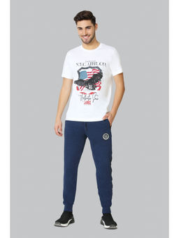 Van Heusen - Men Zipper Pocket & Drawstring Waist Joggers - Blue