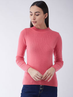 RVK - Women Rose Solid Pullover Sweater