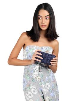 Odette - Blue Solid Clutch