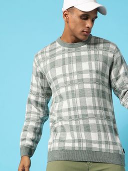 Campus Sutra - Men Stylish Checks Casual Sweaters