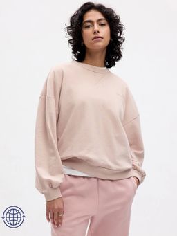 GAP - Women Pink Classic Crew Neck Sweatshirt