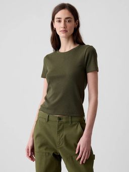 GAP - Women Olive Crew Neck T-shirt