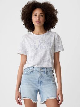 GAP - Women Multi Color Logo Print Round Neck T-Shirt