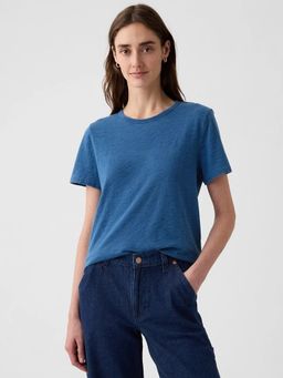 GAP - Women Blue Round Neck T-Shirt