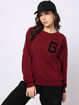 GAP - Women Red Logo Regular Fit Sweatshirt
