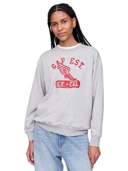 GAP - Women Grey Typography Relaxed Fit Sweatshirt