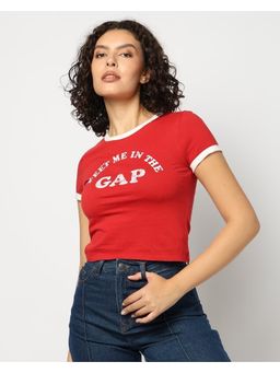 GAP - Women Red Round Neck T-shirt