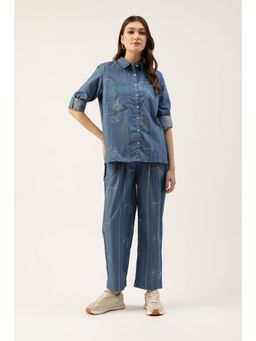 KAFTANIZE - Carte Blanche Aqua Blue Co-ord (Set of 2)
