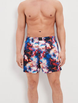 American Eagle - Men Multi Color Galaxy Satin Lounge Boxer Shorts