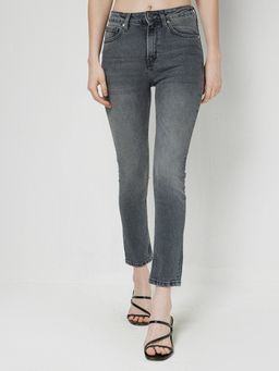 Cover Story - Grey Solid Skinny Jeans