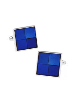 The Tie Hub - Dark Blue Squared Mens Cufflinks