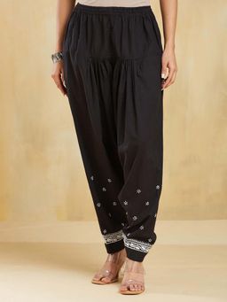 Fabindia - Black Cotton Chikankari Salwar