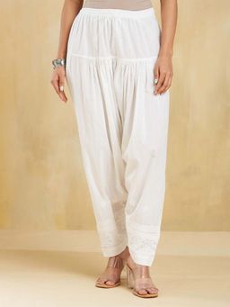 Fabindia - White Cotton Chikankari Salwar