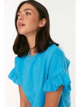 Trendyol - Women's Comfortable Blue T-shirts