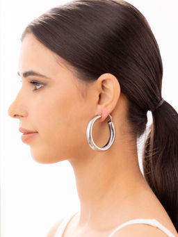 Niscka - Stylish Silver Hoops For Women