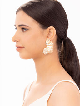 Niscka - Stylish Gold Toned Contemporary Drop Earrings For Women