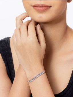 Niscka - Adjustable American Diamond White Zirconia Bracelet