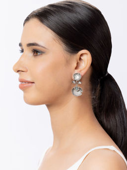 Niscka - Unique Half Shell Oxidised Earrings