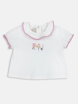 Chicco - Girls White Embroidered Top