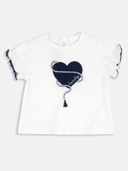 Chicco - Girls White Embellished Top