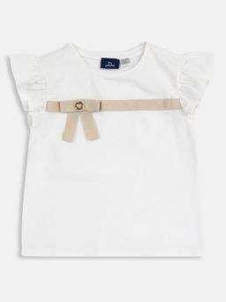 Chicco - Girls White Solid T-Shirt