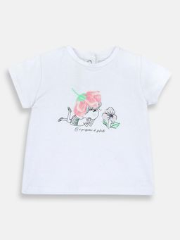Chicco - Girls White Printed T-Shirt