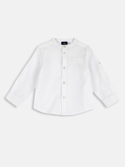 Chicco - Boys White Solid Casual Shirt