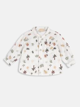 Chicco - Boys Cream Printed Shirt