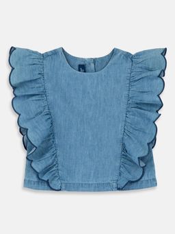 Chicco - Girls Medium Light Blue Solid Top