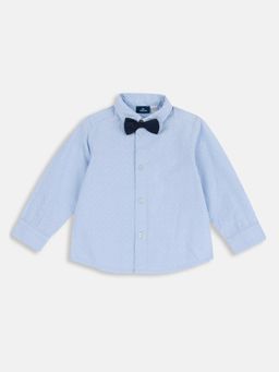 Chicco - Boys Light Blue Solid Shirt with Bow