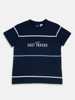 Chicco - Boys Navy Blue Typography T-Shirt
