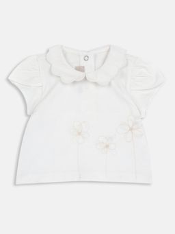 Chicco - Girls White Embroidered Top