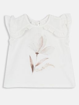 Chicco - Girls White Floral Printed Top
