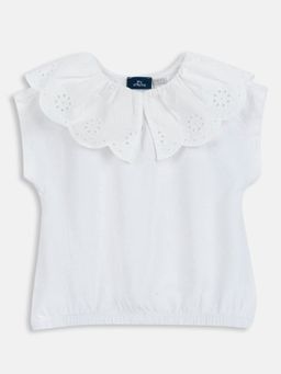 Chicco - Girls White Self Design Top