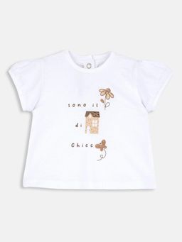 Chicco - Girls White Graphic T-Shirt