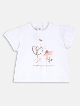 Chicco - Girls White Floral Printed Top