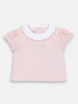 Chicco - Girls Peach Embroidered Top