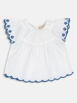 Chicco - Girls White Embroidered Top