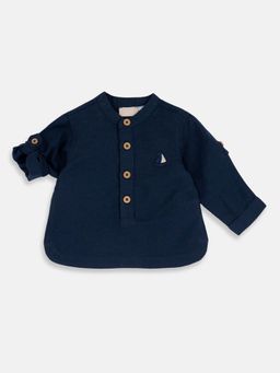 Chicco - Boys Medium Blue Solid Shirt