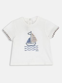 Chicco - Boys White Applique T-Shirt
