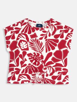 Chicco - Girls Red Floral Printed Top