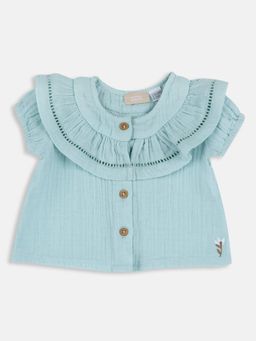 Chicco - Girls Sea Green Textured Top